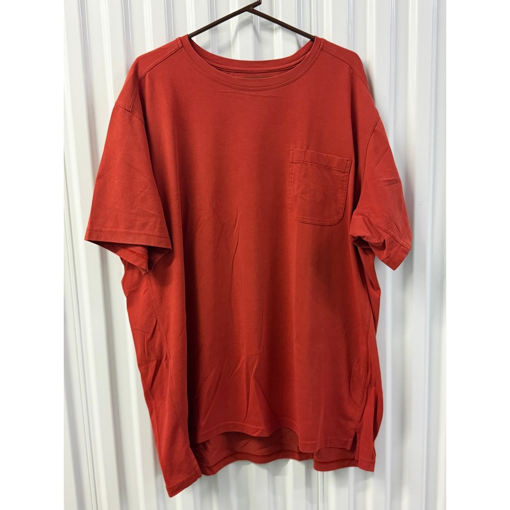 Duluth Trading Co Pocket T-Shirt Mens 3XL Orange Good Coolmax Trim Fit 106803